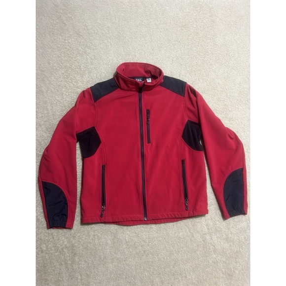 Black Diamond Other - Black Diamond Jacket Mens Medium Red Black Softshell Fleece Lined Coat 5 Pockets